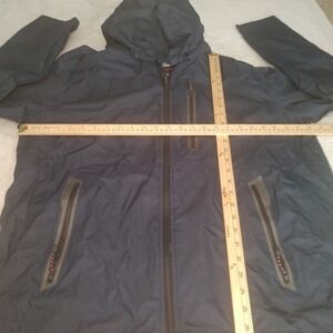 Hawke&Company Windbreaker Jacket Men XL Navy Blue Hooded Full Zip Lightweight
